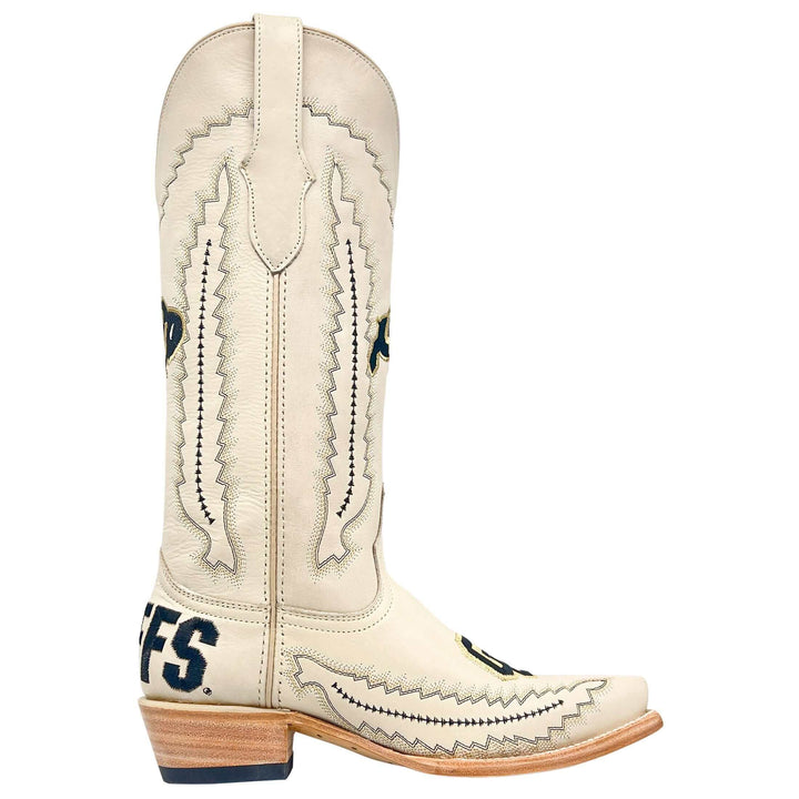 Women's University of Colorado Buffaloes Bone Snip Toe Cowgirl Boots Naomi by Vaccari