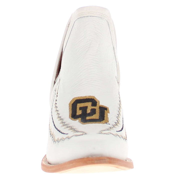 Women's University of Colorado White Pointed Toe Booties by Vaccari