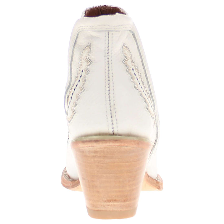 Women's University of Colorado White Pointed Toe Booties by Vaccari