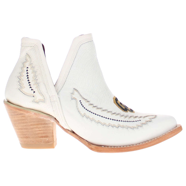 Women's University of Colorado White Pointed Toe Booties by Vaccari