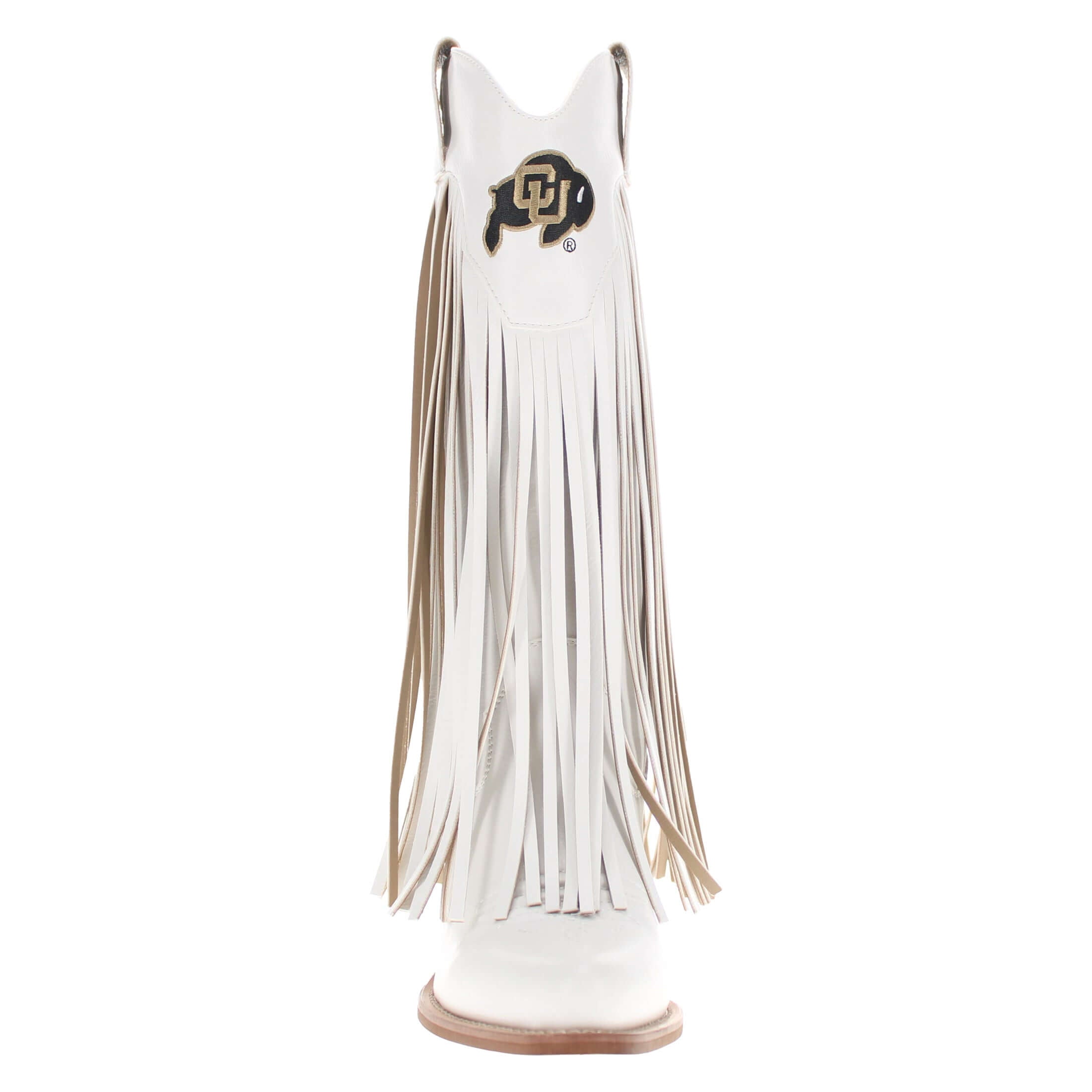 University of Colorado Kacey White Fringe Boot By V By Vaccari