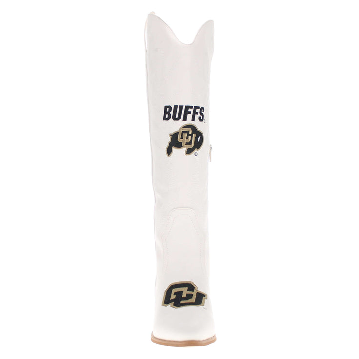 University of Colorado Blair Tall White Boot By V By Vaccari