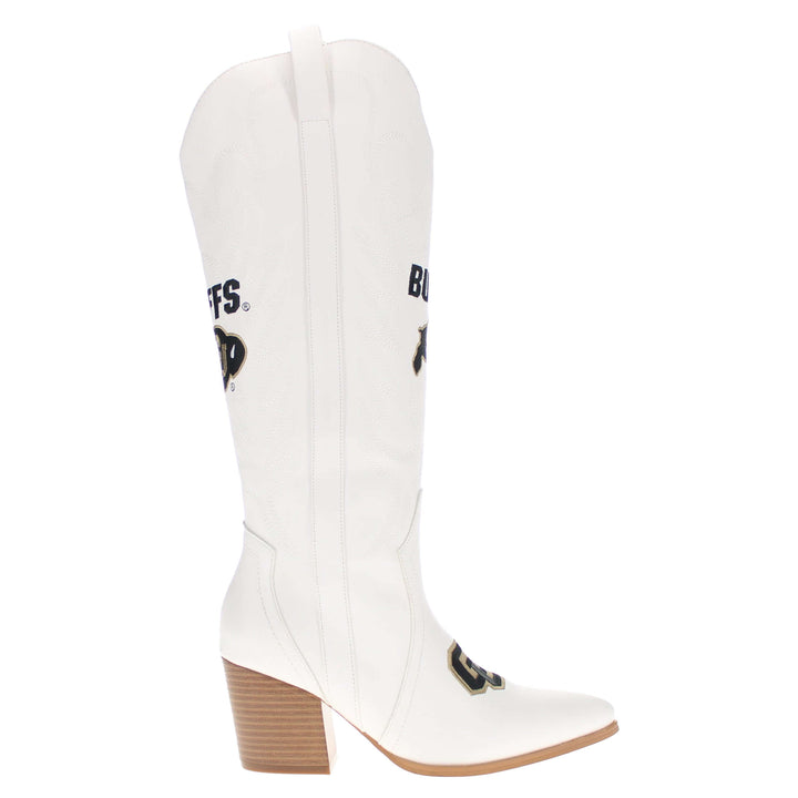 University of Colorado Blair Tall White Boot By V By Vaccari