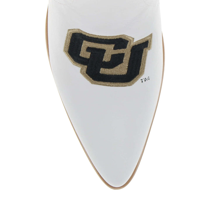 University of Colorado Blair Tall White Boot By V By Vaccari