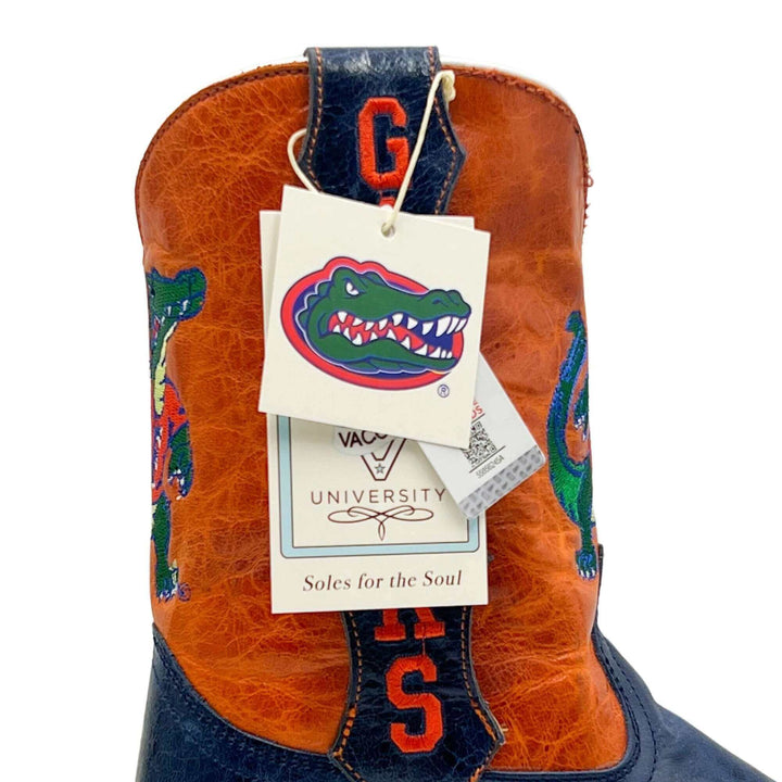 Kid's University of Florida Gators Albert Mascot Orange and Blue Cowboy Boots Dakota by Vaccari