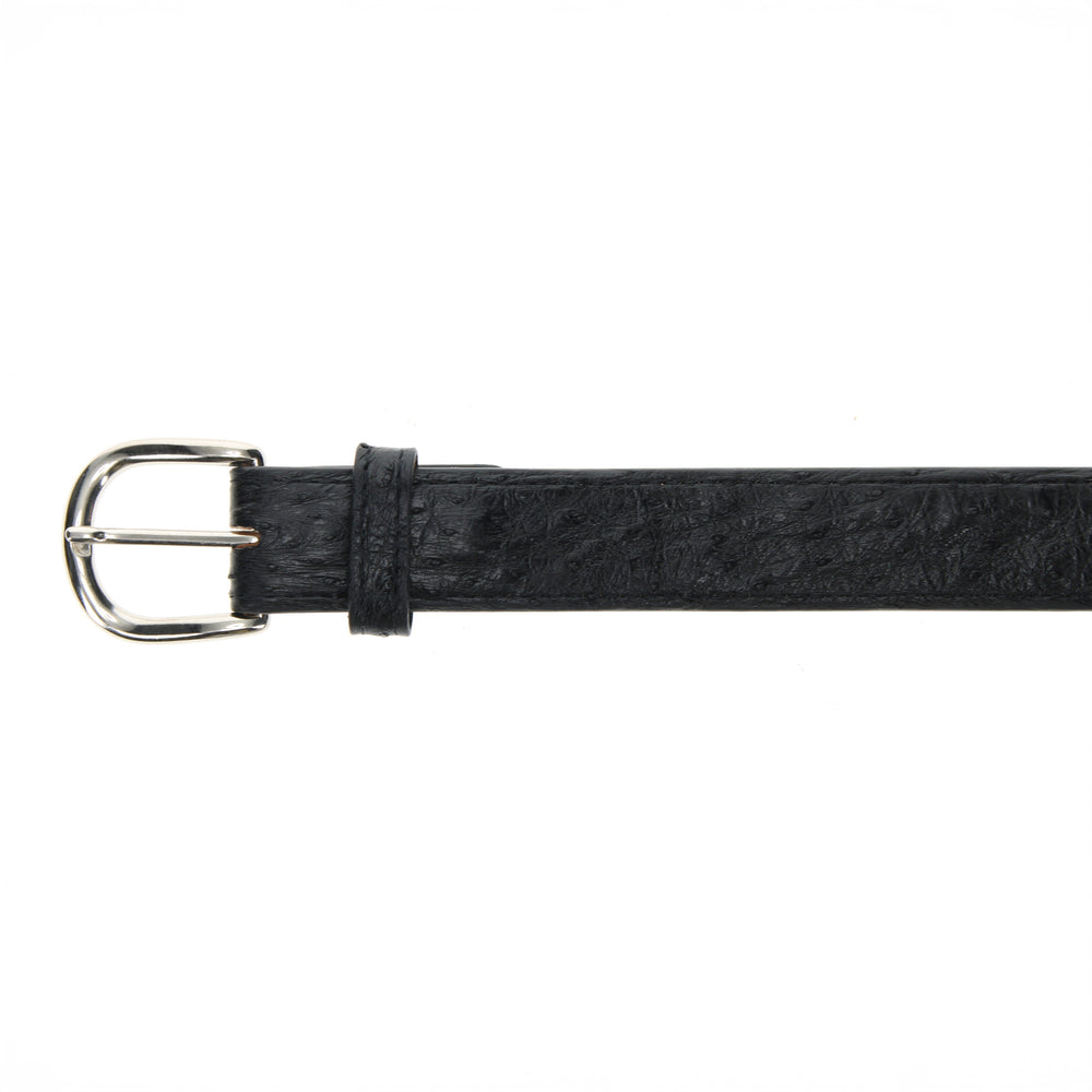 Men's Black Full Quill Ostrich Belt by Vaccari