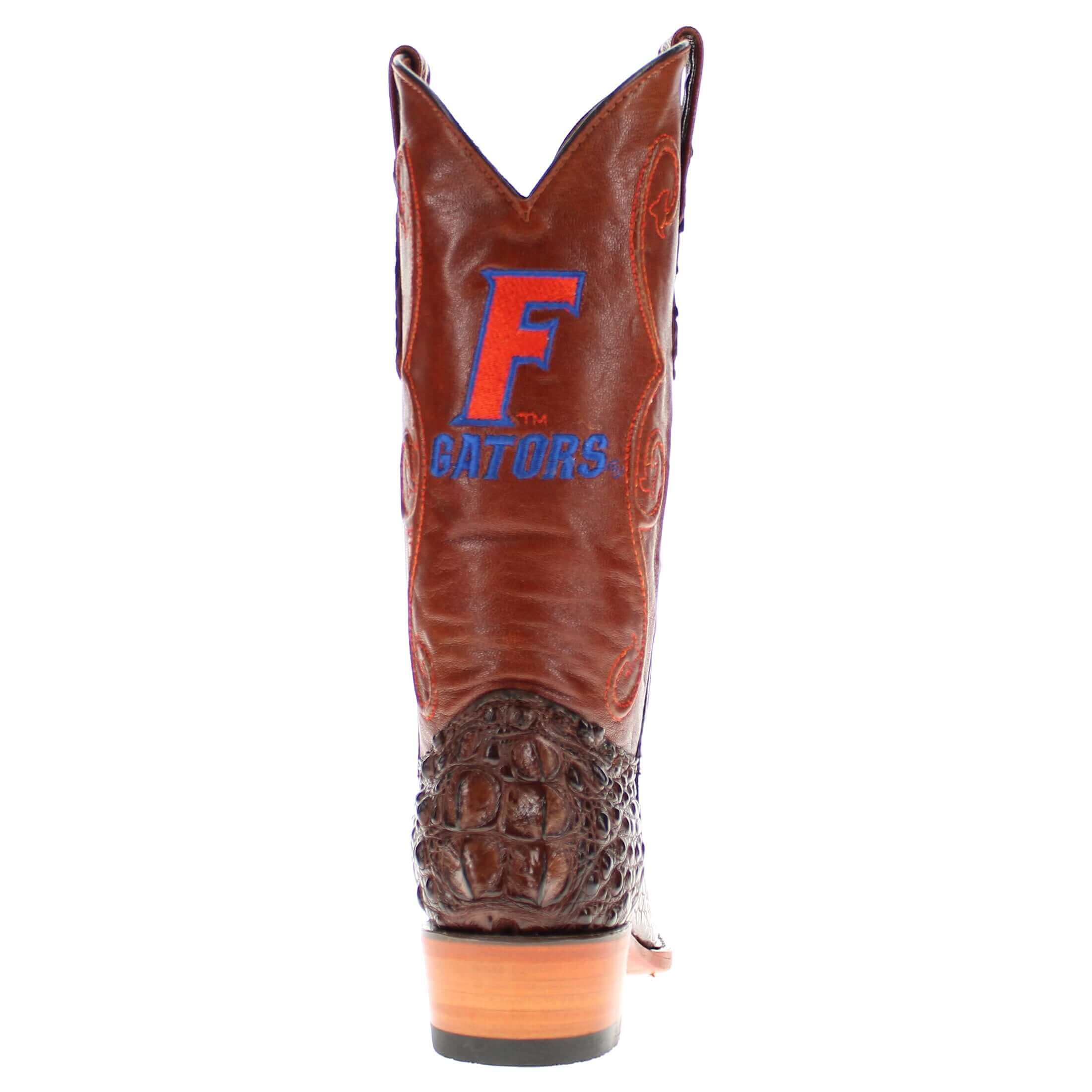 Men's University of Florida Mocha Hornback Alligator Boots by Vaccari