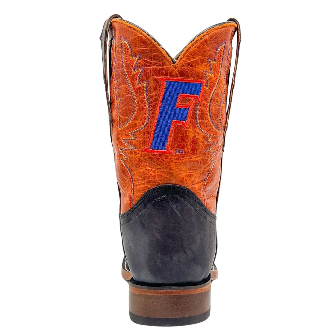 Kid's University of Florida Gators Orange/Mocha Kid's UF Square Toe Cowboy Boots Peyton by Vaccari