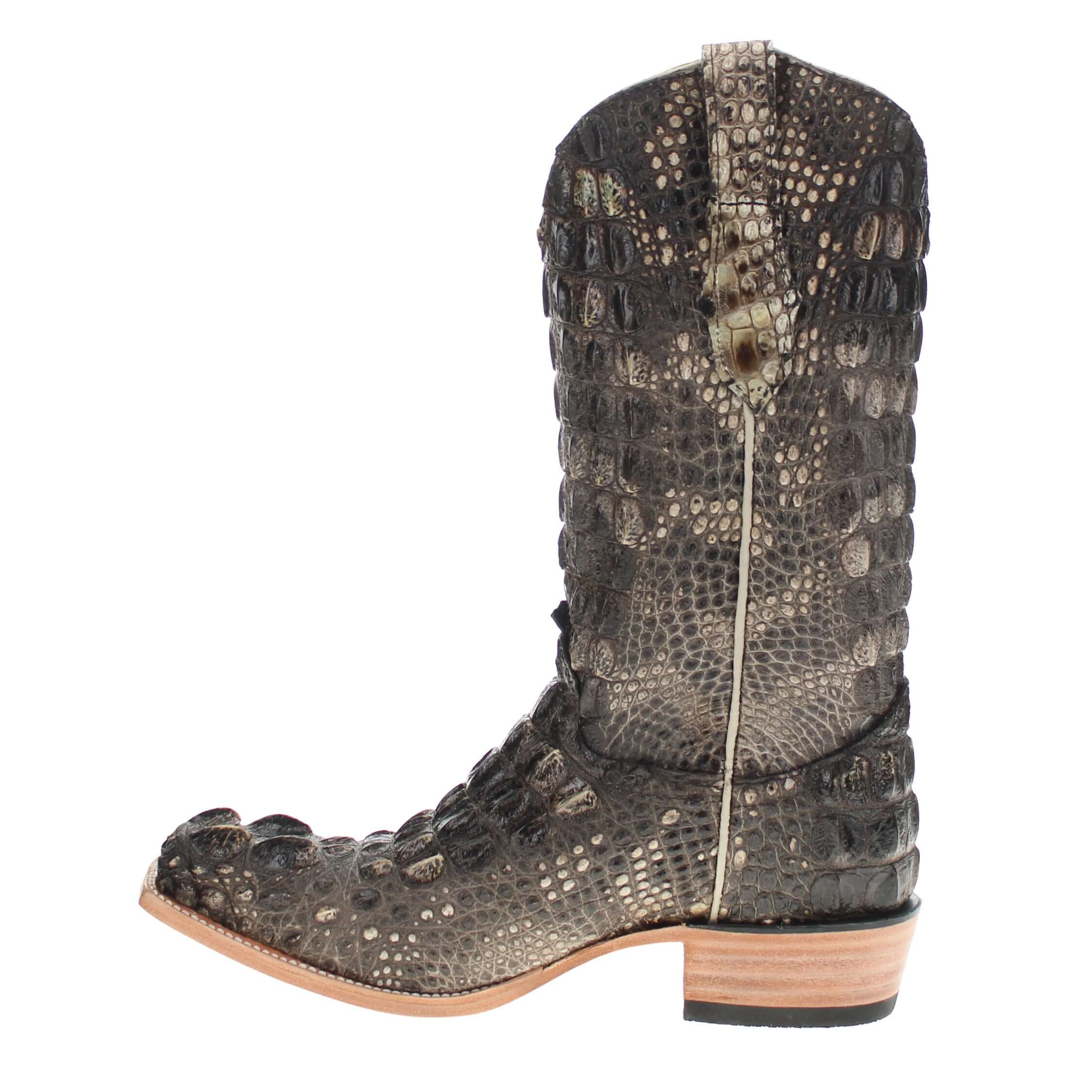 Men's Full Natural Alligator Hornback Cowboy Boots Barrett by Vaccari Core