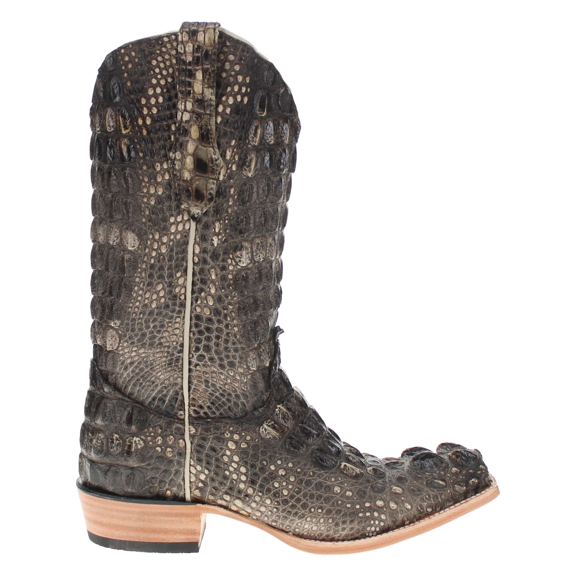 Men's Full Natural Alligator Hornback Cowboy Boots Barrett by Vaccari Core