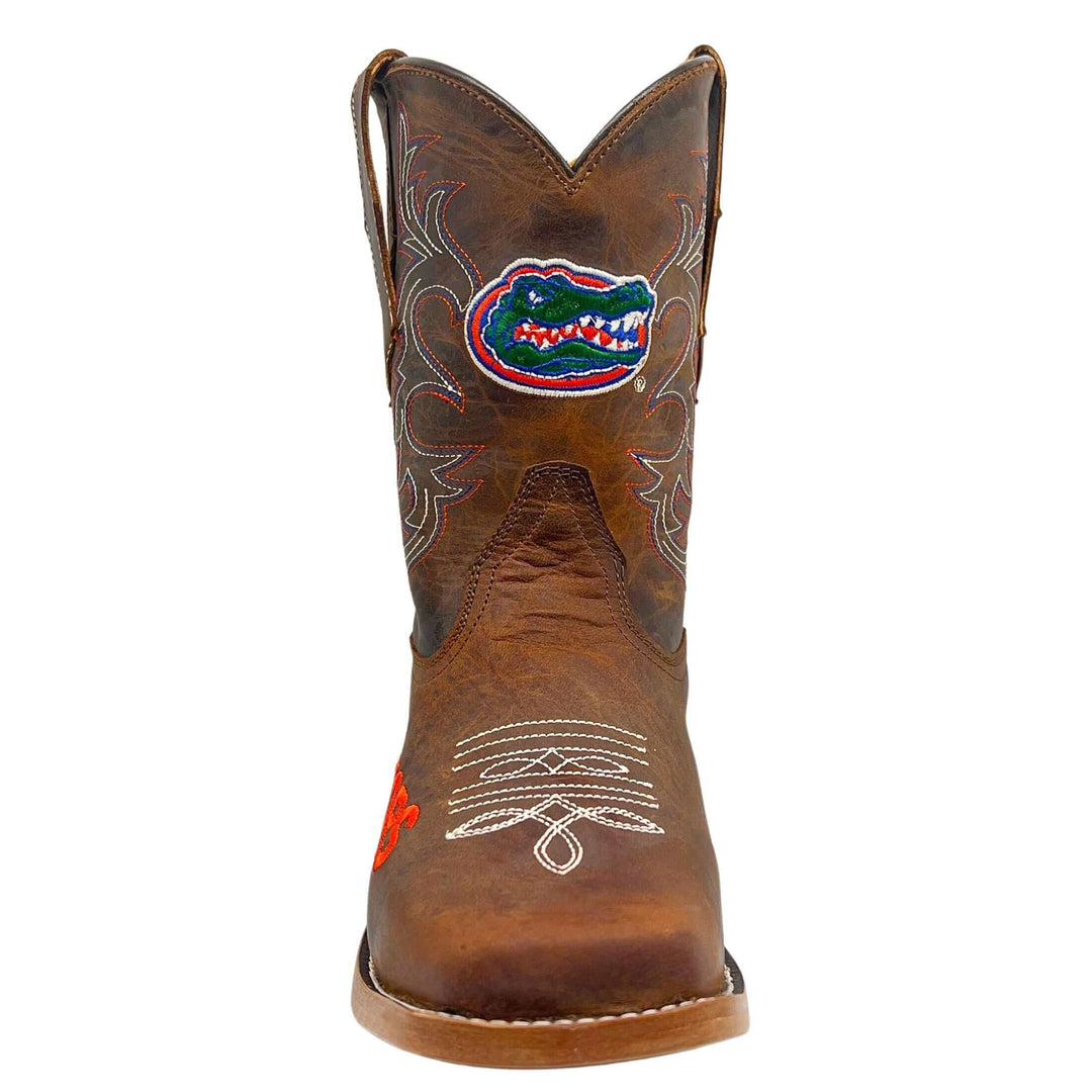 Kid's University of Florida Gators Brown Square Toe Cowboy Boots Blake by Vaccari