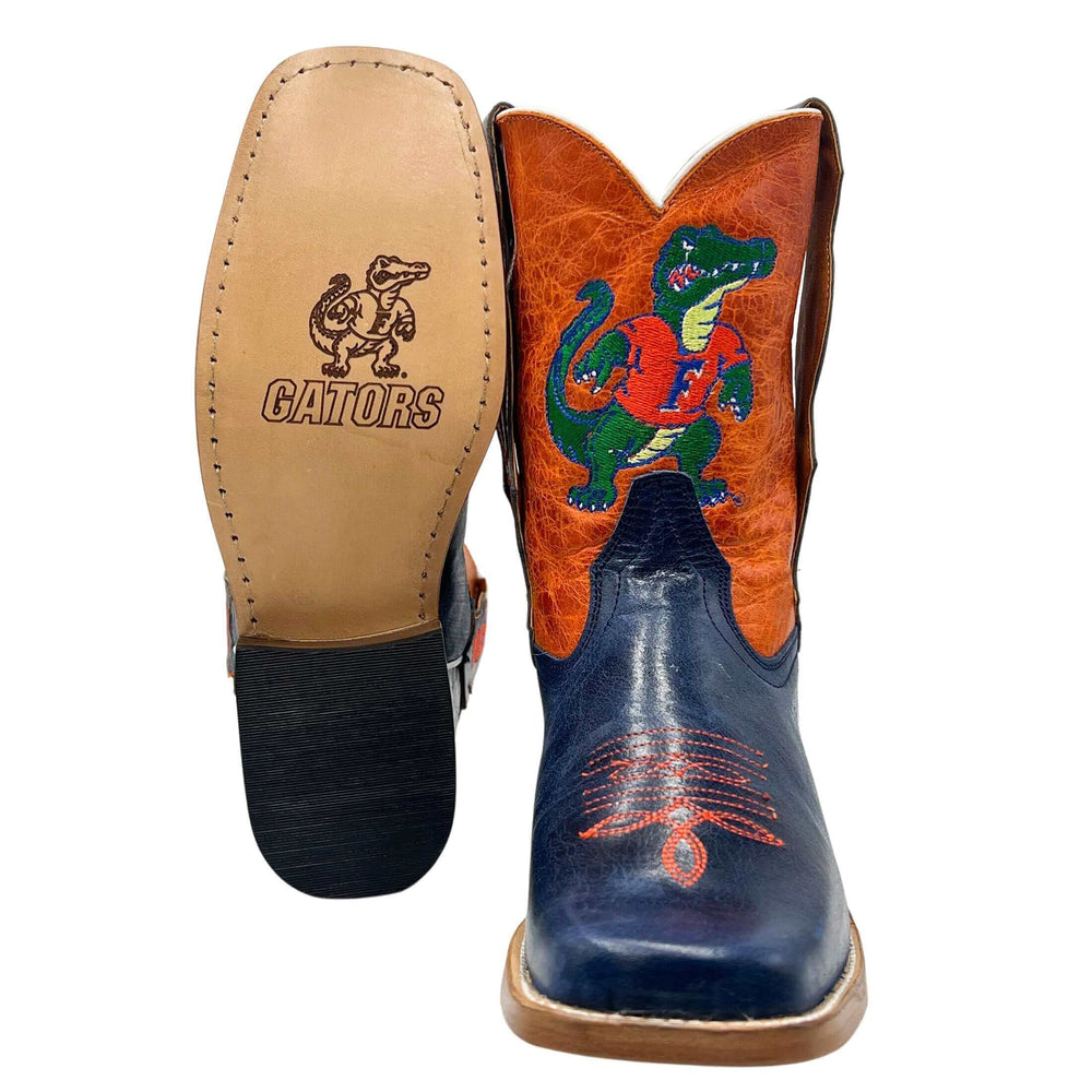 Kid's University of Florida Gators Albert Mascot Orange and Blue Cowboy Boots Dakota by Vaccari