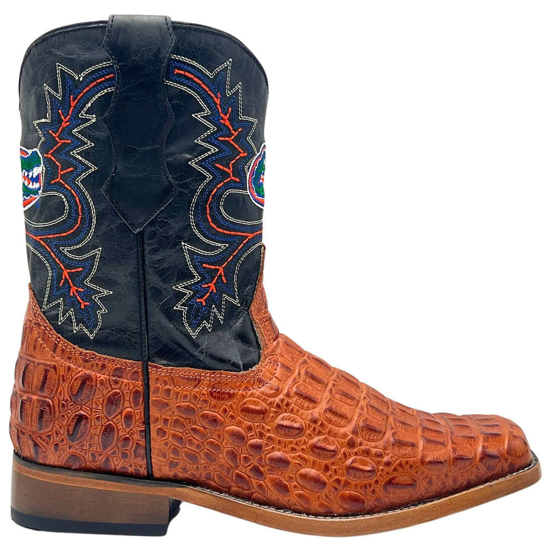 Kid's University of Florida Gators Square Toe Cowboy Boots Hudson by Vaccari