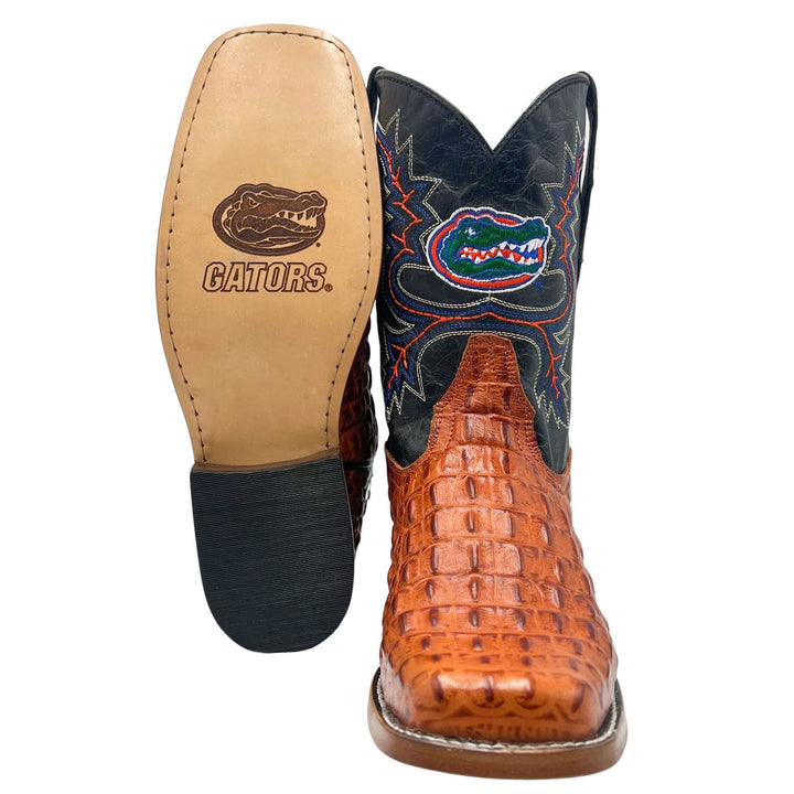 Kid's University of Florida Gators Square Toe Cowboy Boots Hudson by Vaccari