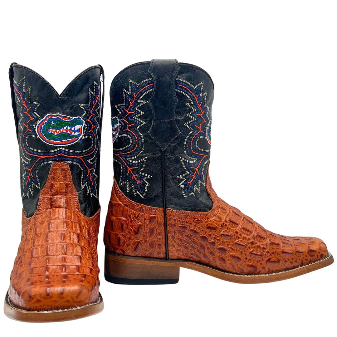 Kid's University of Florida Gators Square Toe Cowboy Boots Hudson by Vaccari