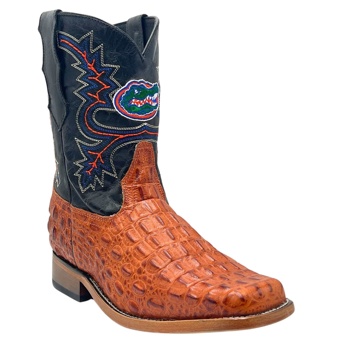 Kid's University of Florida Gators Square Toe Cowboy Boots Hudson by Vaccari