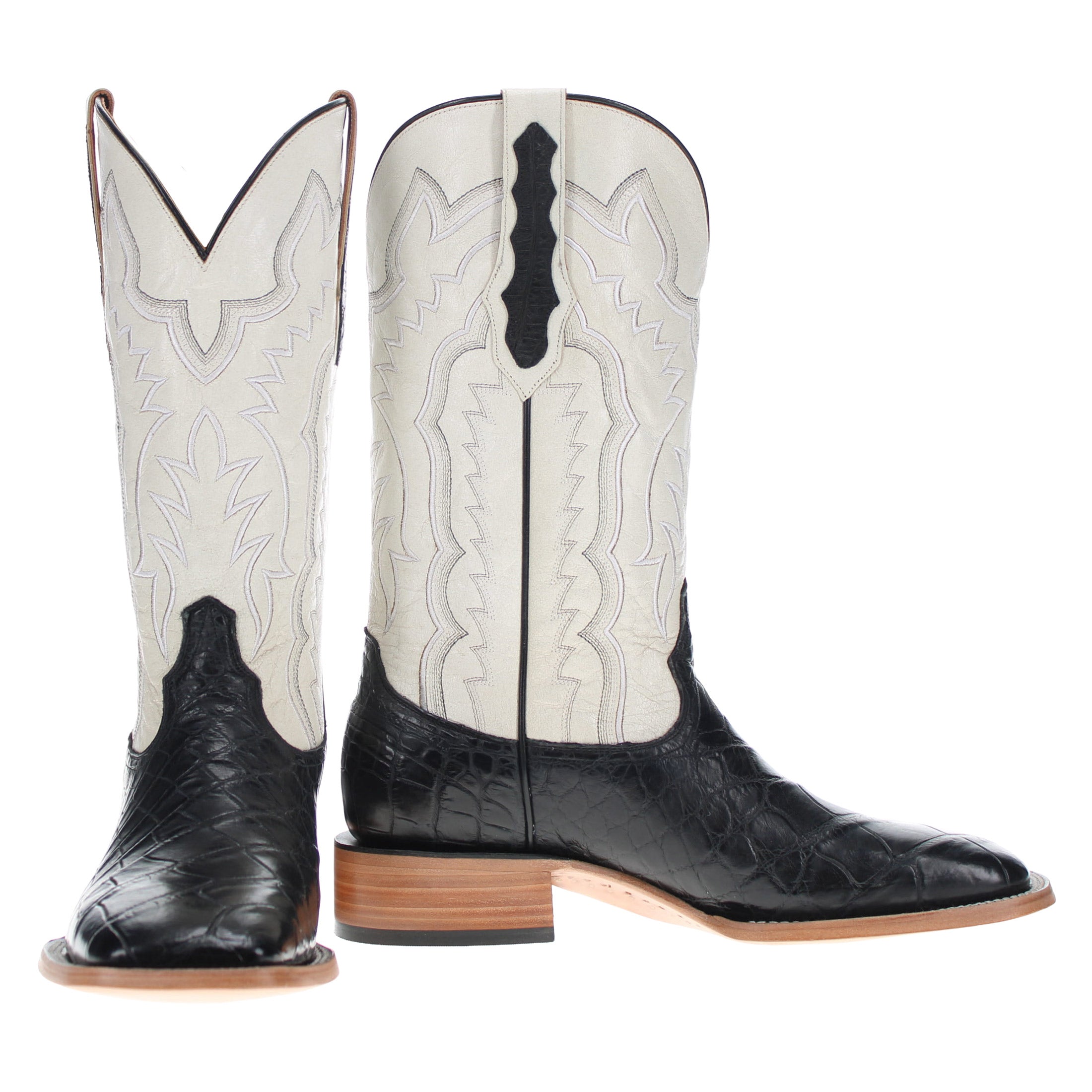 VACCARI ヴァッカーリ アメリカン アリゲーター ベルト ブラック Men's Black Belly Alligator Cowboy Boots | Vaccari Boots