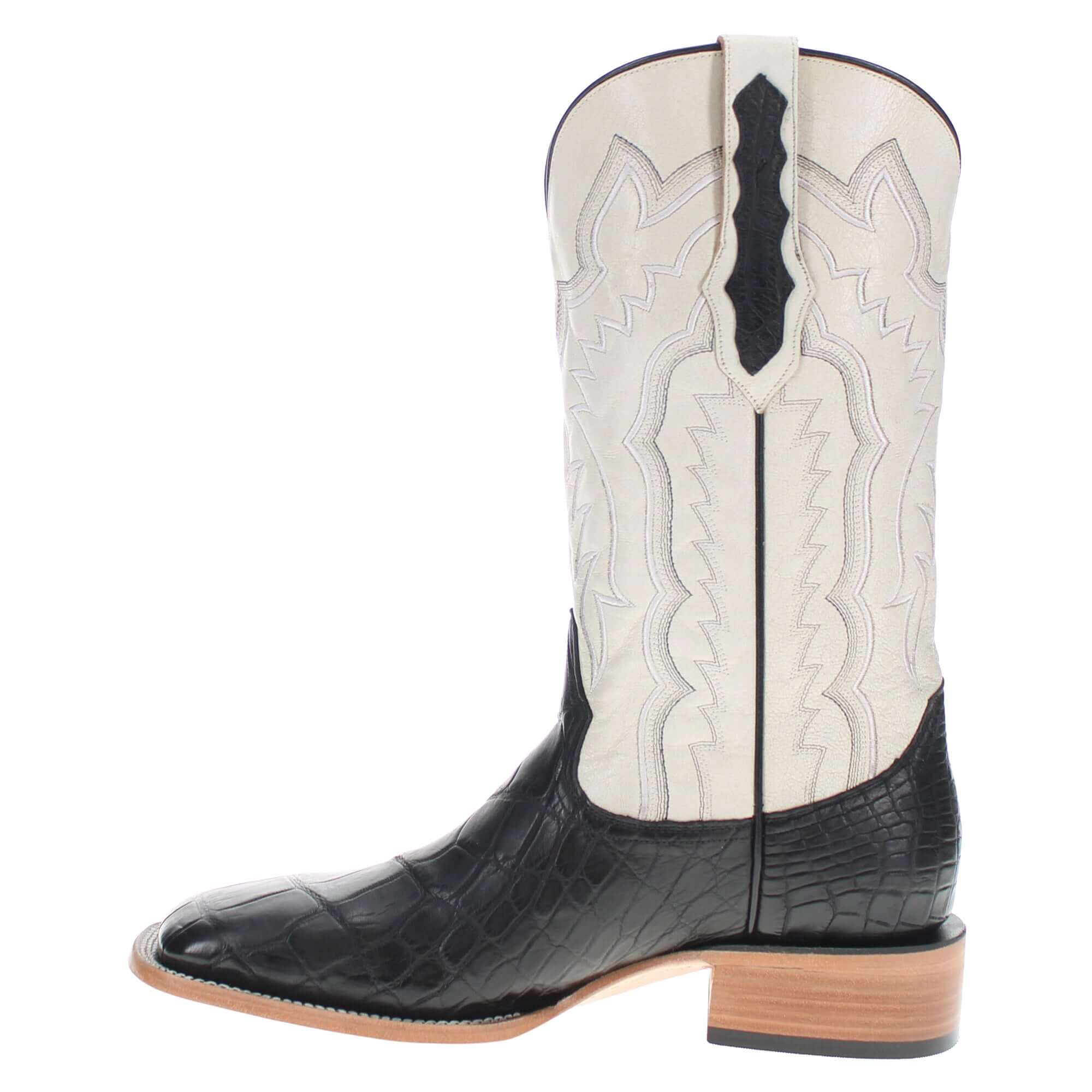 Men's Black Wild Caught Alligator Cowboy Boots Colt by Vaccari Core