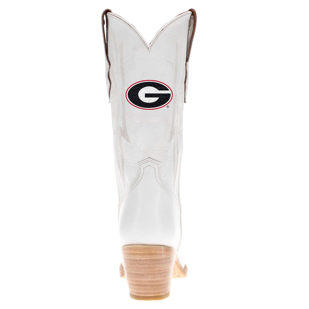 Women's Georgia All White Pointed Toe Cowgirl Boots Leighton Vaccari University