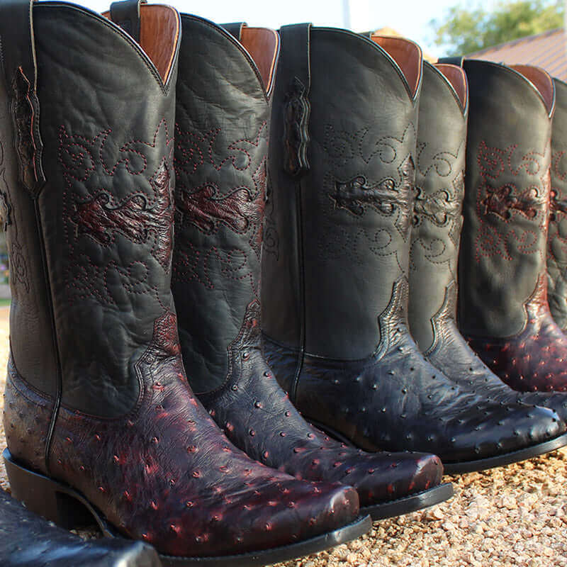 Men's Ostrich Cowboy Boots Henry by Vaccari Core