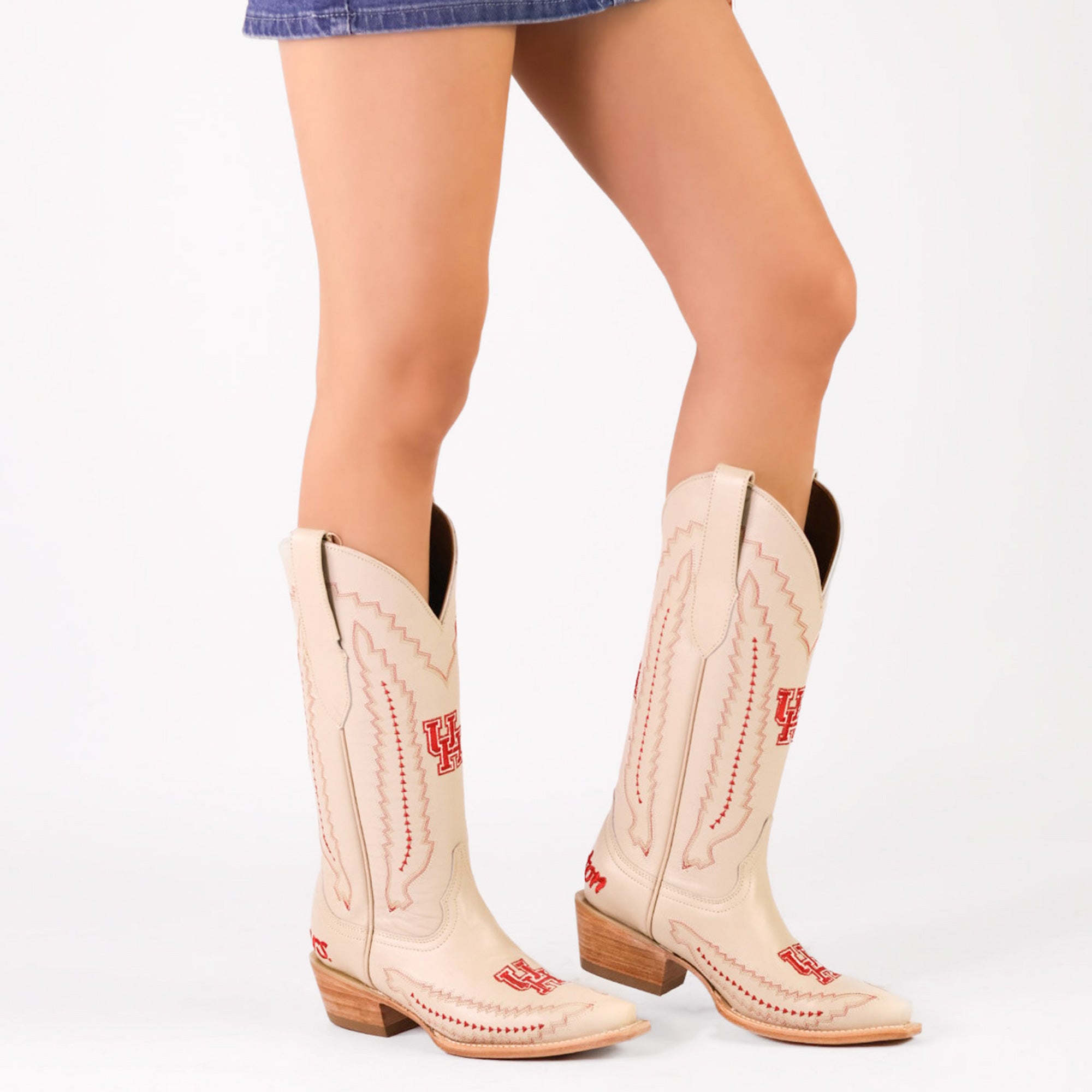 Women's University of Houston Bone Snip Toe Cowgirl Boots Naomi by Vaccari