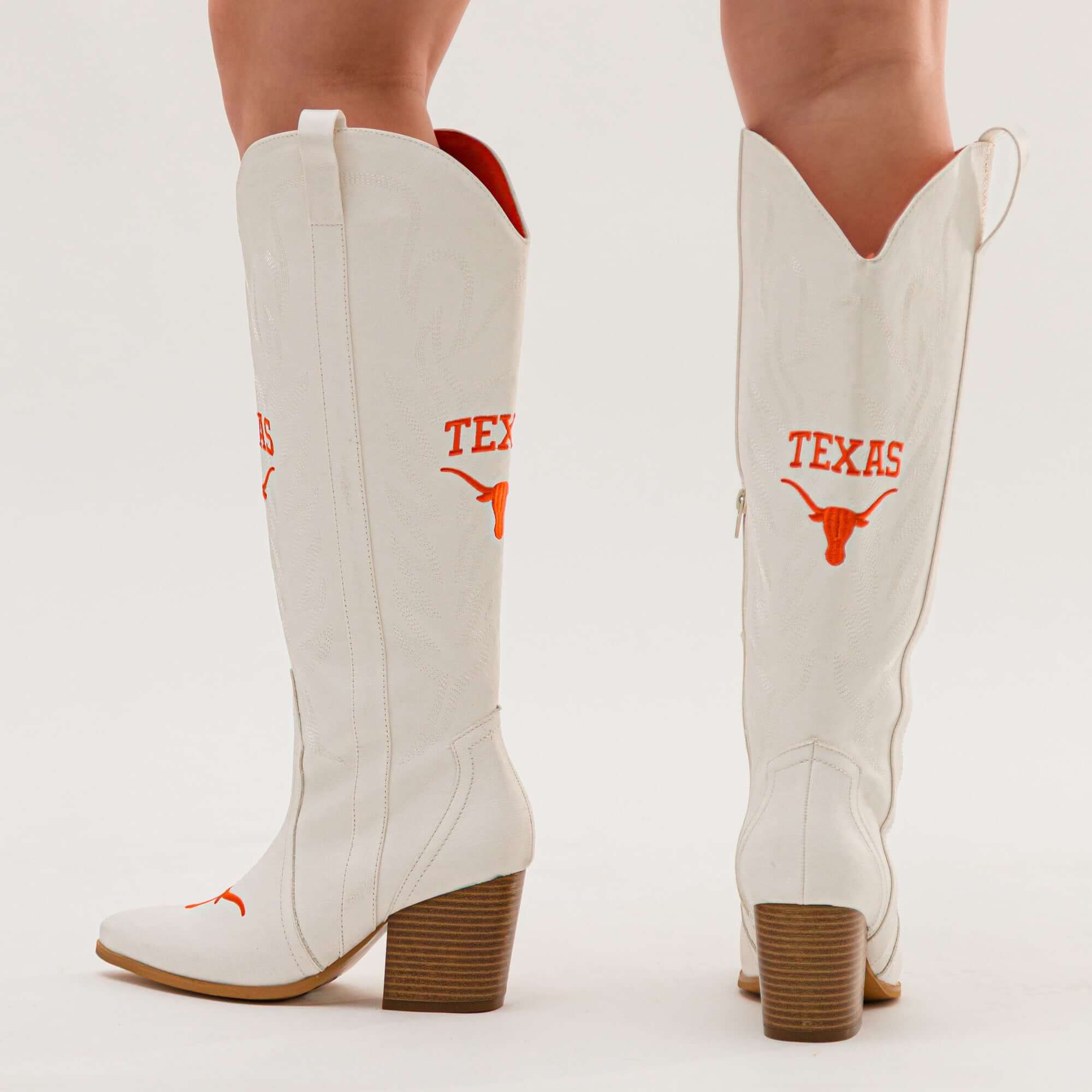 University of Texas Blair Tall White Boot By V By Vaccari