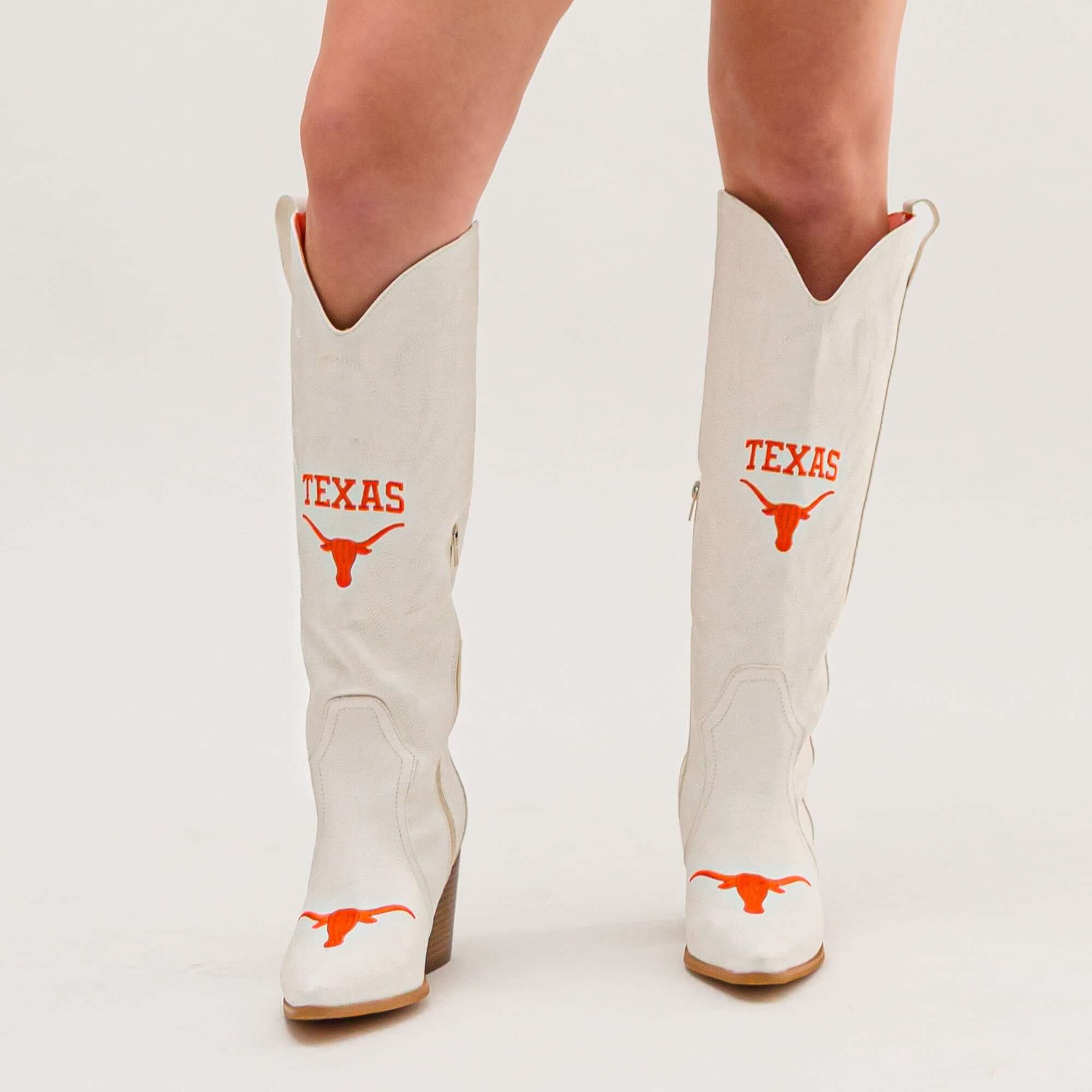 University of Texas Blair Tall White Boot By V By Vaccari