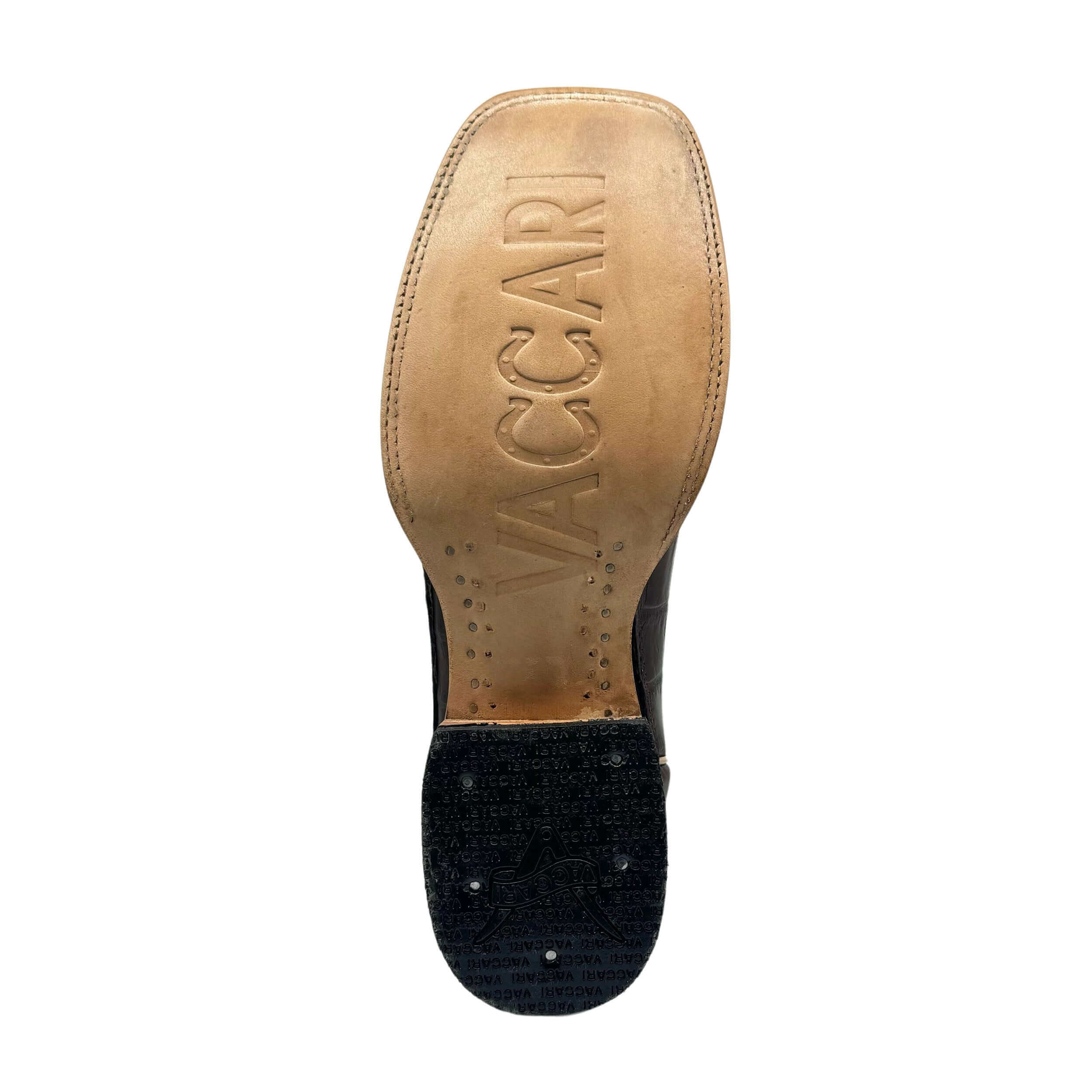 Mens Brown American Alligator Belly Tail Square Toe Cowboy Boots That Looks Similar to Caiman by Vaccari