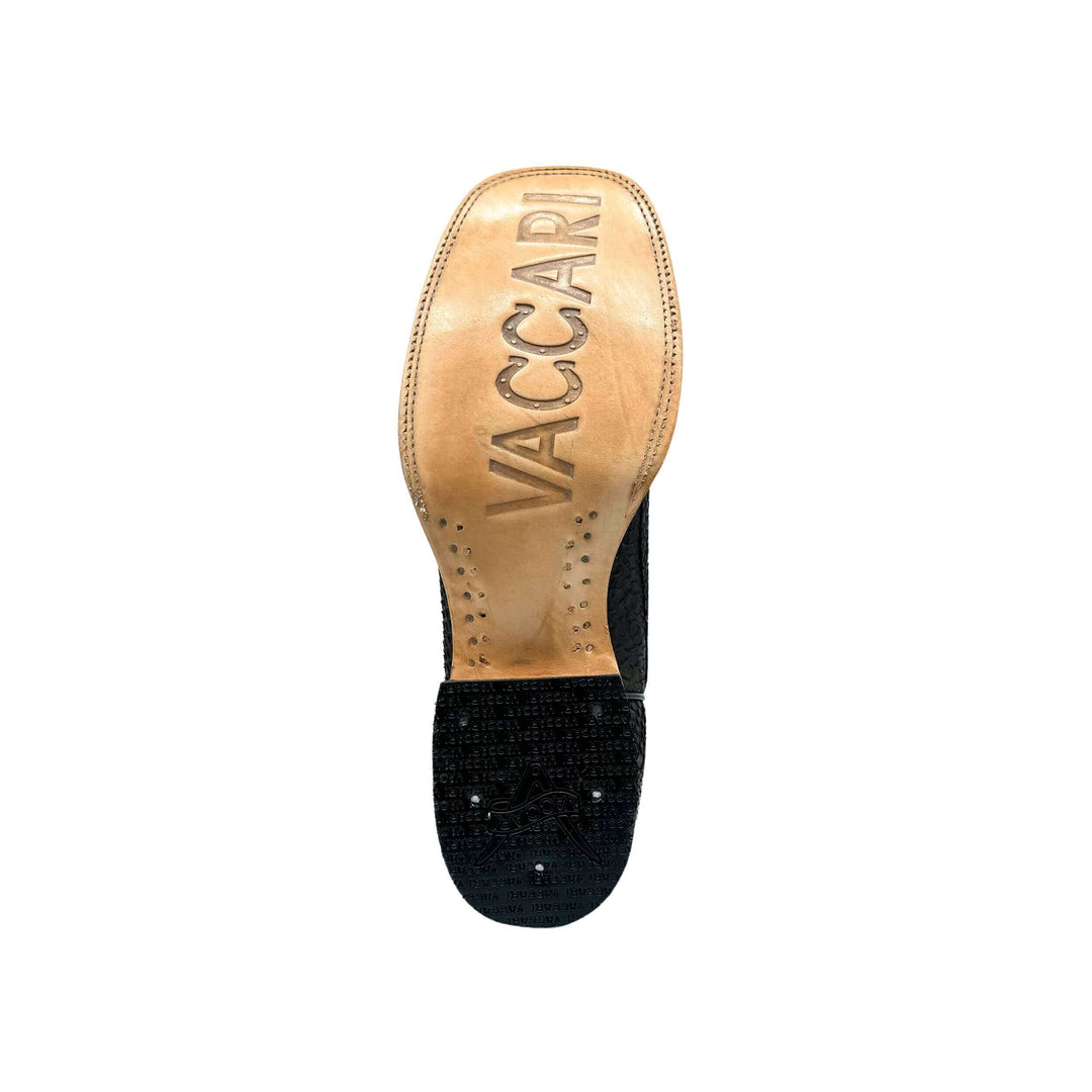 Mens Brown Python Snake Leather Square Toe Cowboy Boots by Vaccari