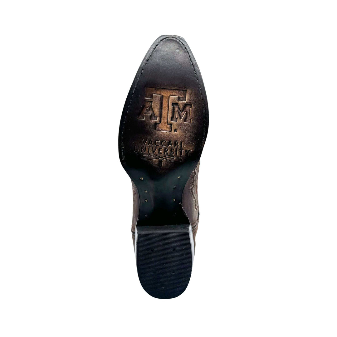 Women's Texas A&M University Aggies Cowgirl Boots | Brown Snip Toe Boots | Officially Licensed | Naomi