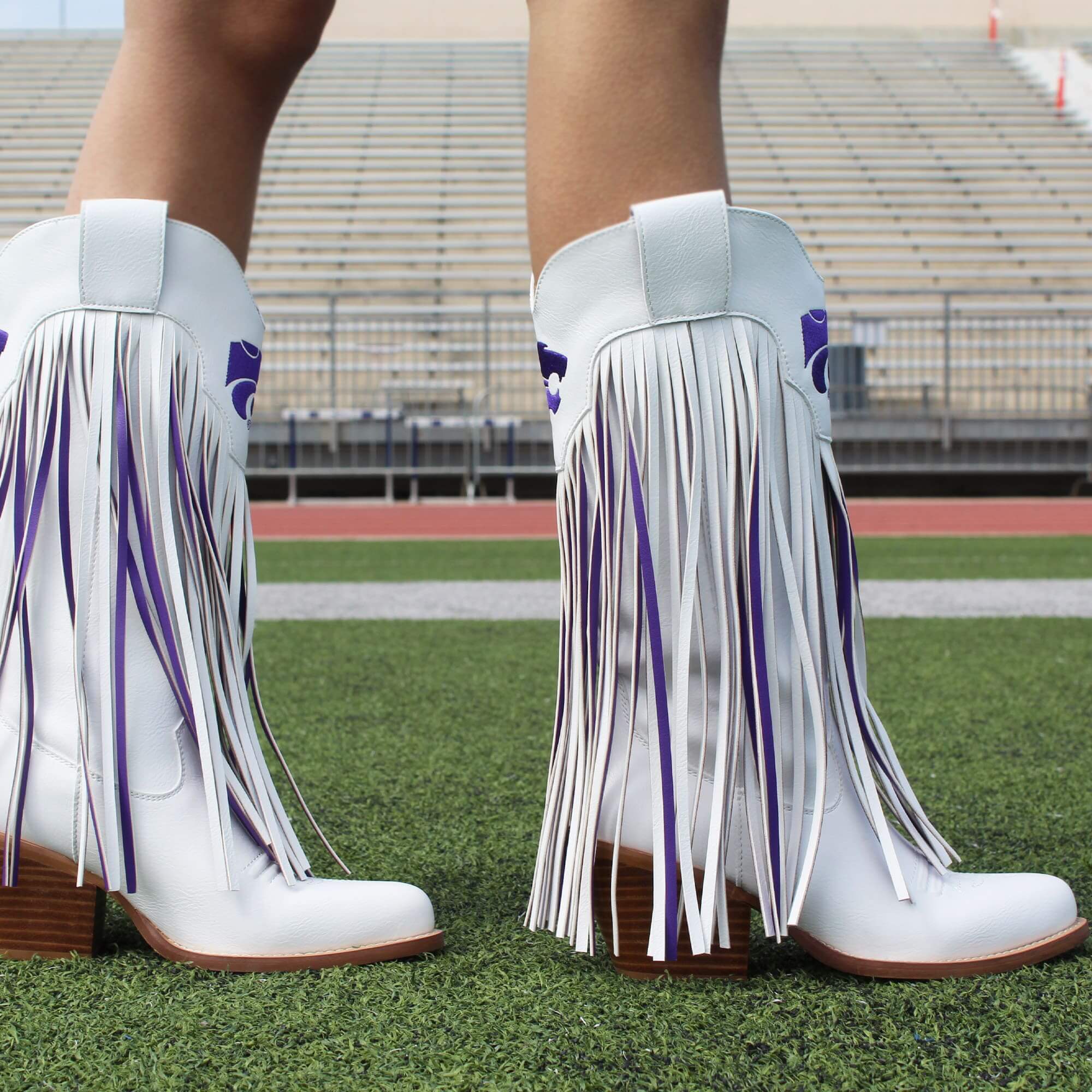Kansas State University Kacey White Fringe Boot By V By Vaccari