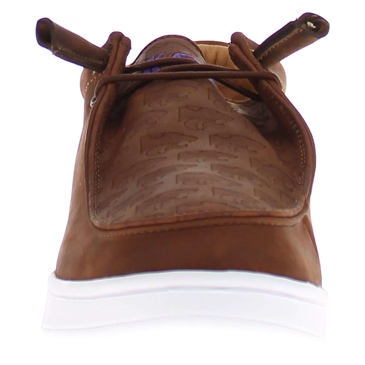 Men's Kansas State University leather slip-on shoes