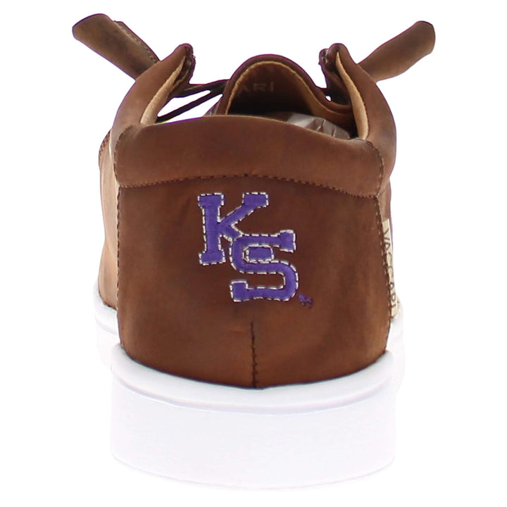 Men's Kansas State University leather slip-on shoes