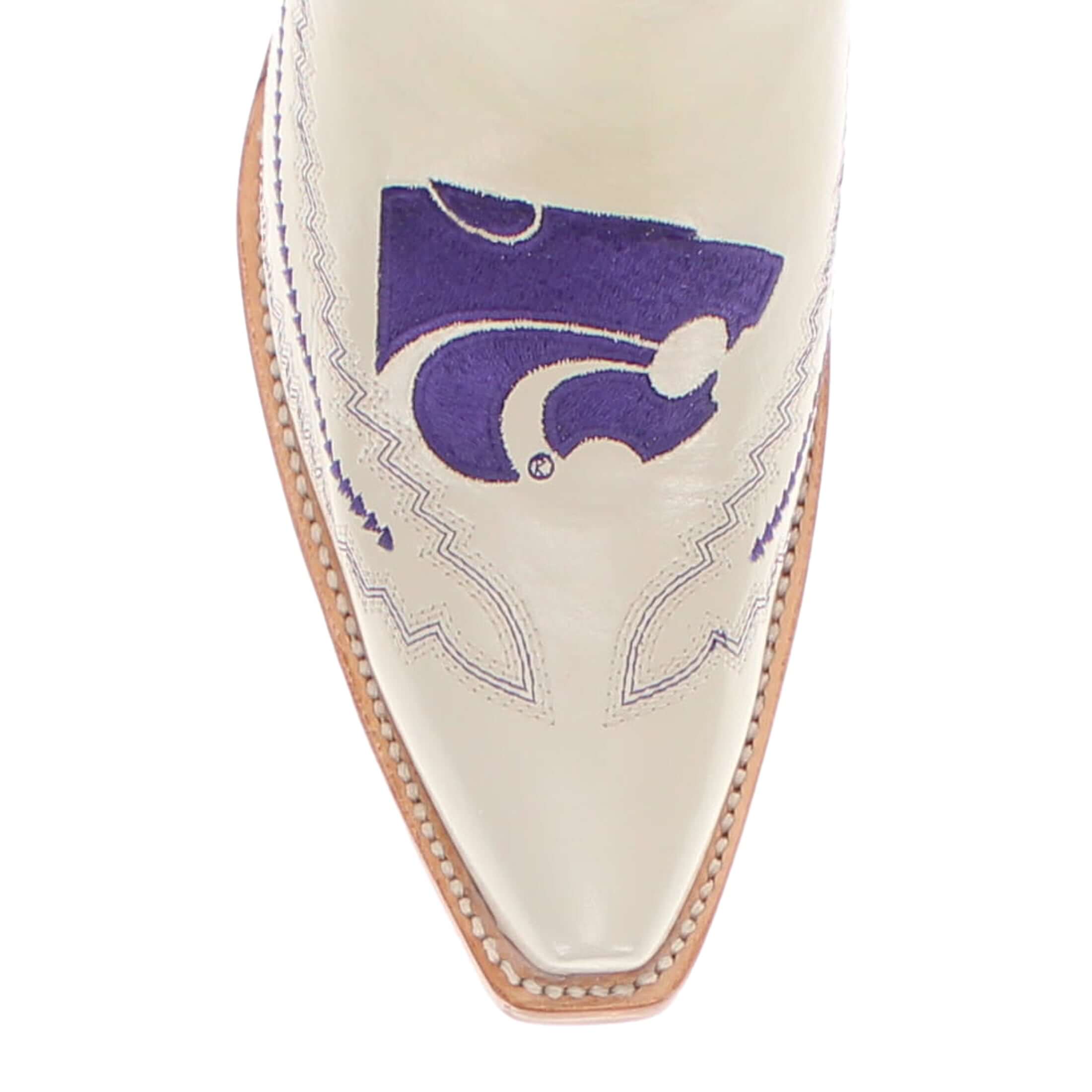 Women's Kansas State University Wildcats Bone Snip Toe Cowgirl Boots Naomi by Vaccari