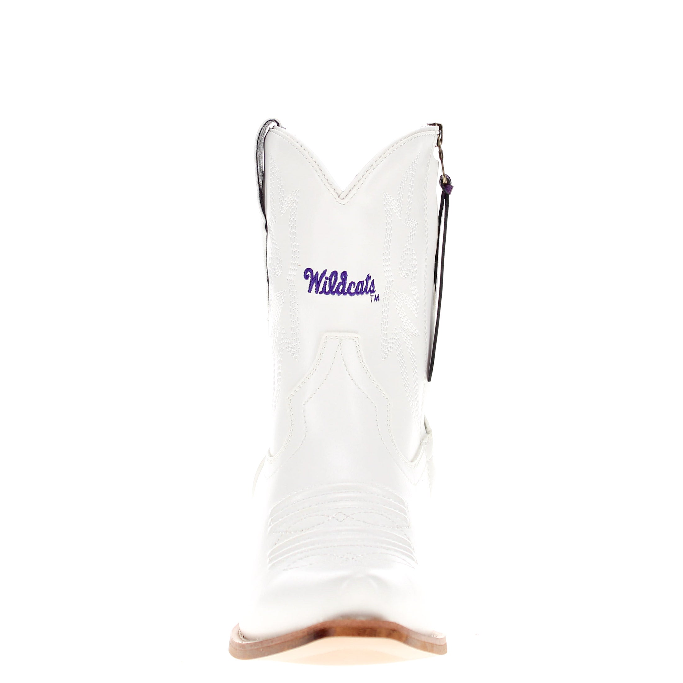 Women's Kansas State University White Cowgirl Boots with Color Tassel Lynn by V by Vaccari