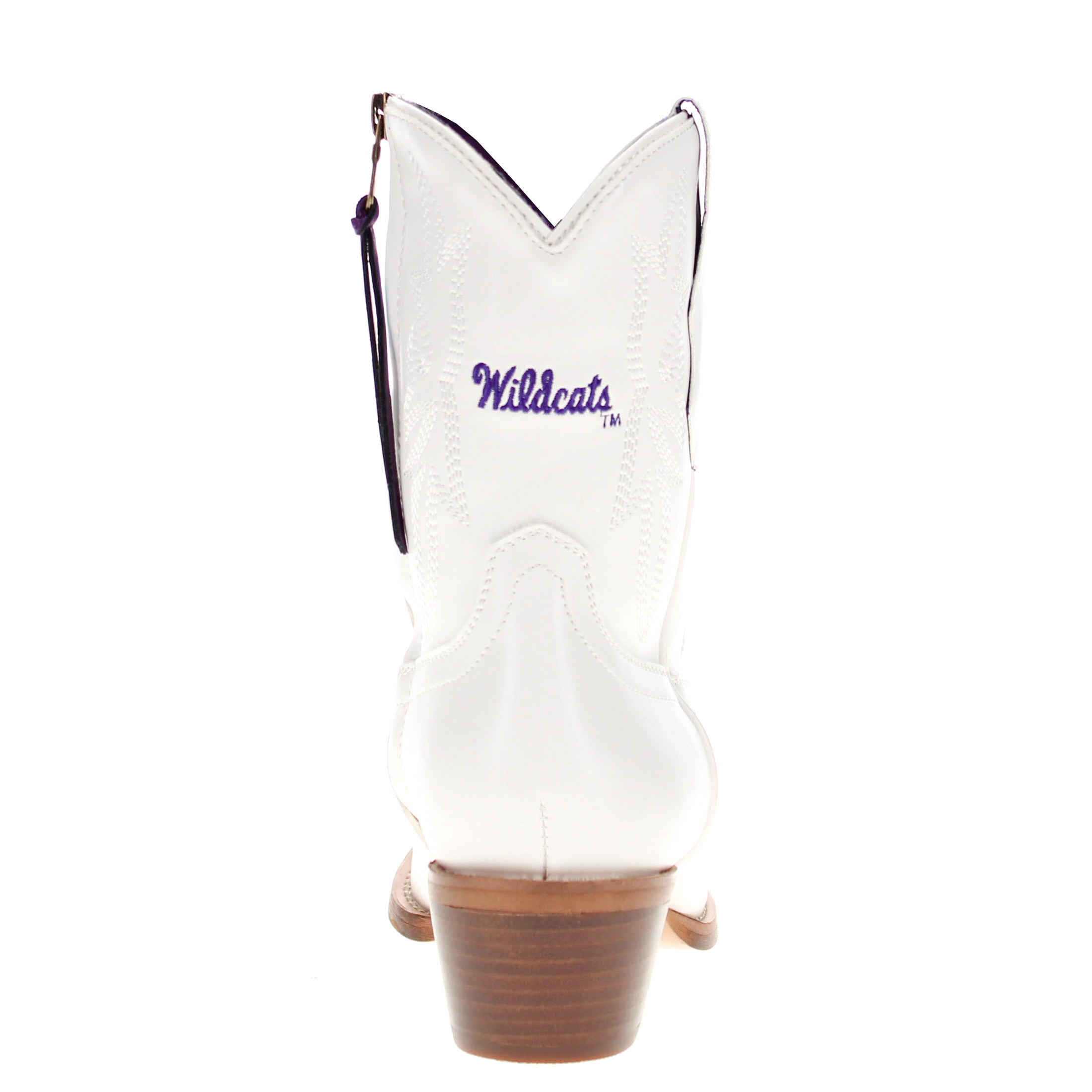 Women's Kansas State University White Cowgirl Boots with Color Tassel Lynn by V by Vaccari