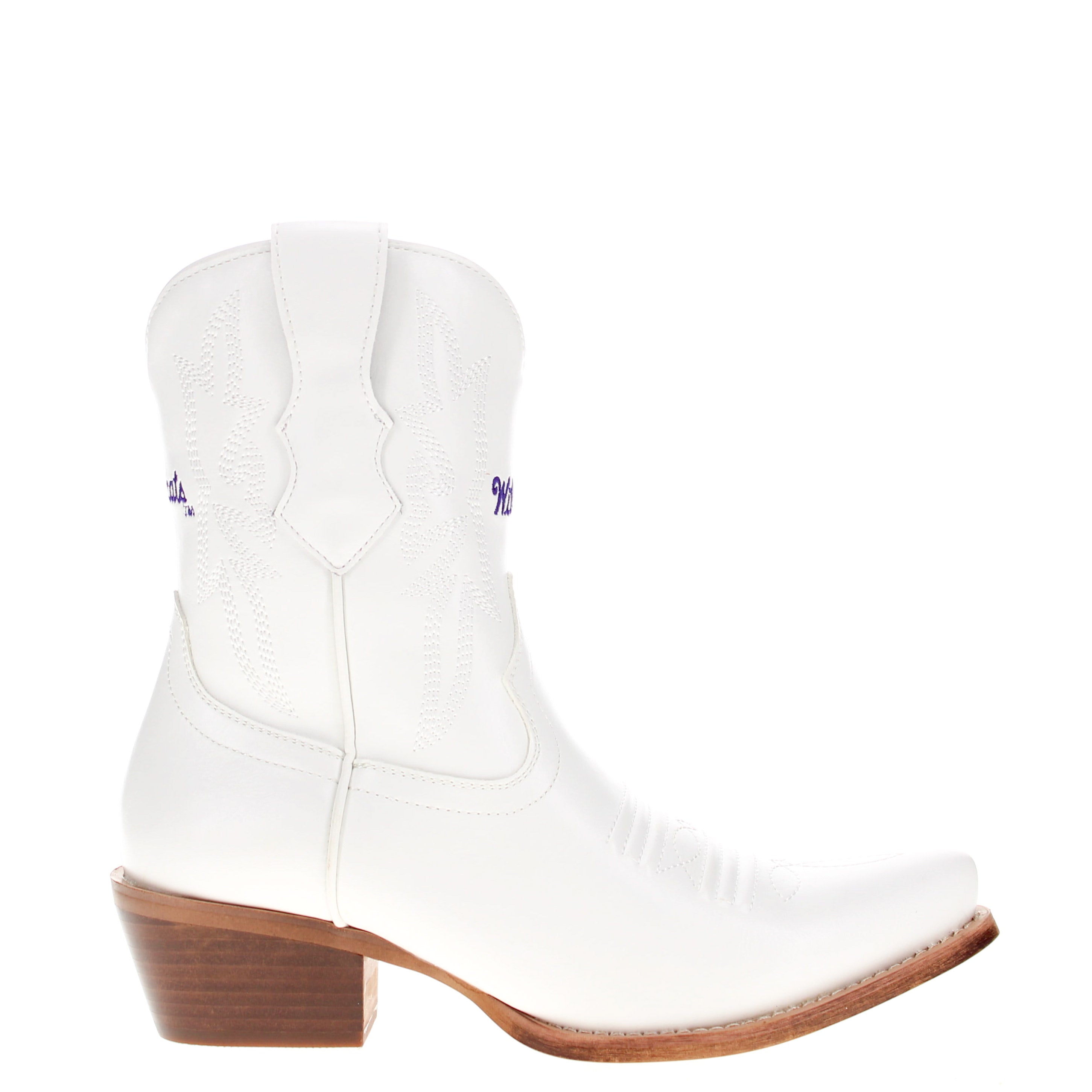 Women's Kansas State University White Cowgirl Boots with Color Tassel Lynn by V by Vaccari