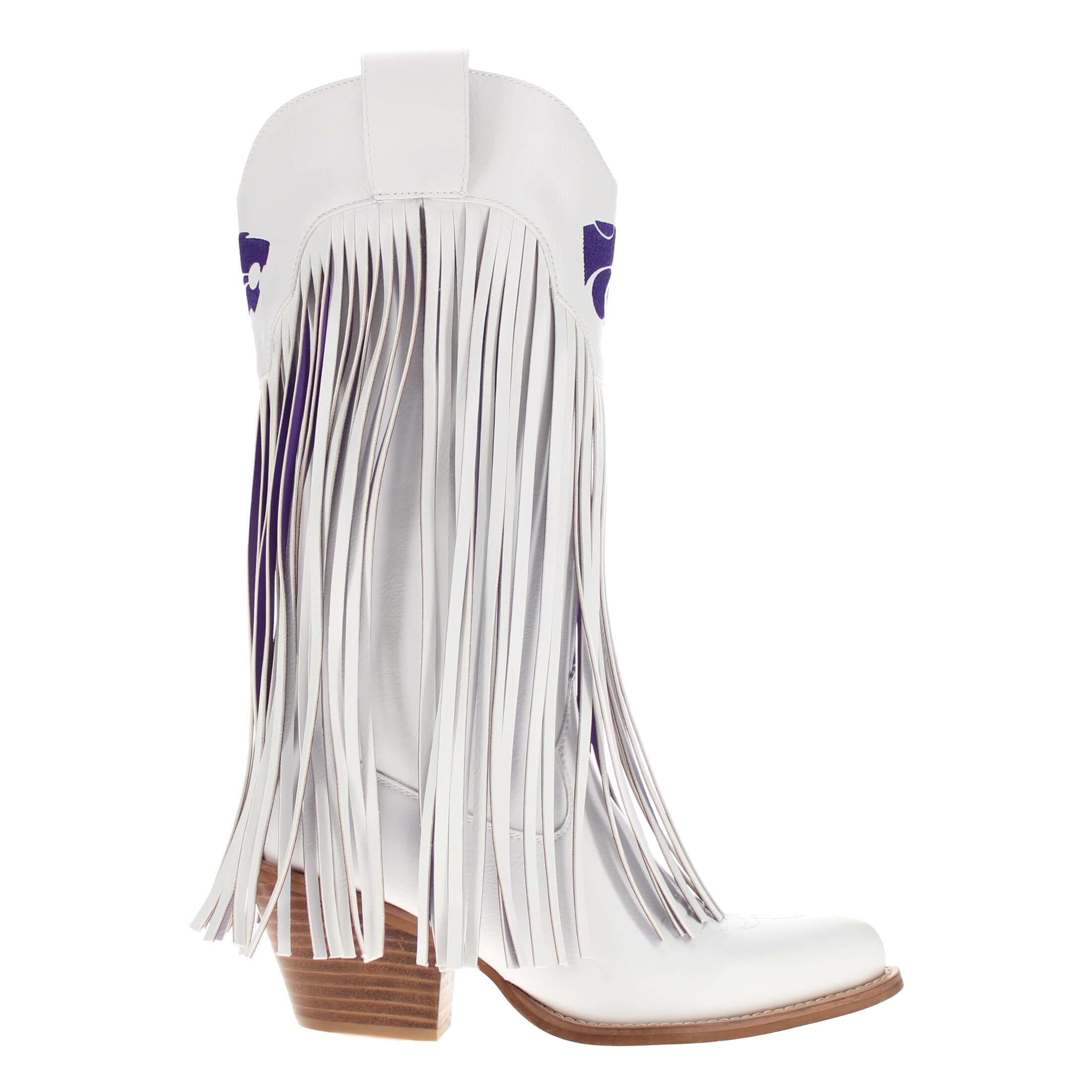 Kansas State University Kacey White Fringe Boot By V By Vaccari