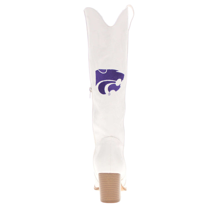 Kansas State University Blair Tall White Boot By V By Vaccari