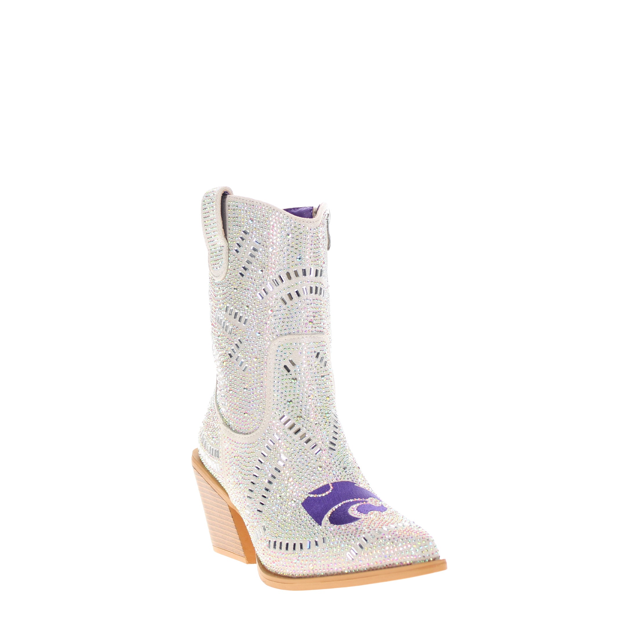 Women's Kansas State University Natural Bling Cowgirl Booties Jade by V by Vaccari