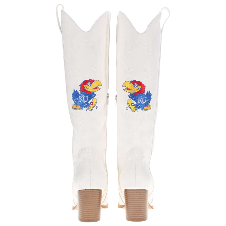 University of Kansas Blair Tall White Boot By V By Vaccari