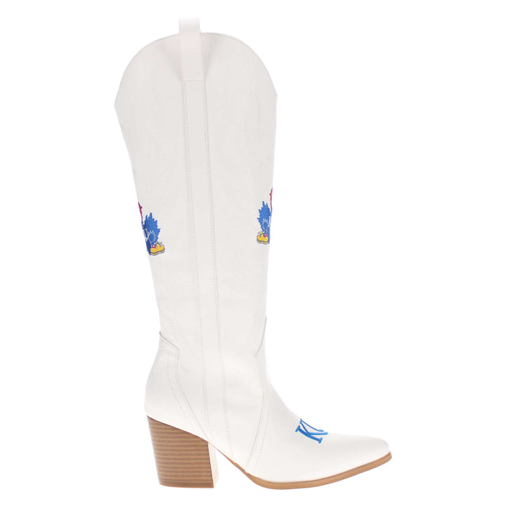 University of Kansas Blair Tall White Boot By V By Vaccari