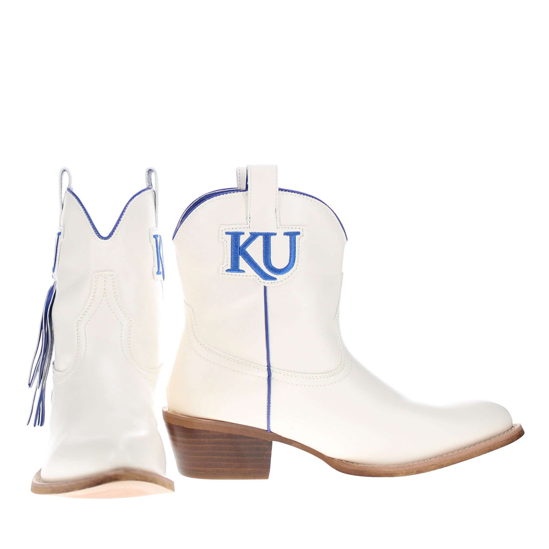 Women's University of Kansas Bone Fringe Bootie Lucy By V By Vaccari
