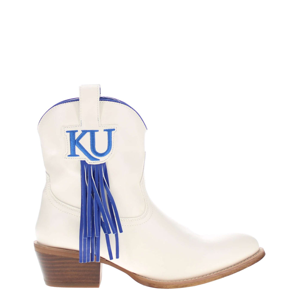 Women's University of Kansas Bone Fringe Bootie Lucy By V By Vaccari