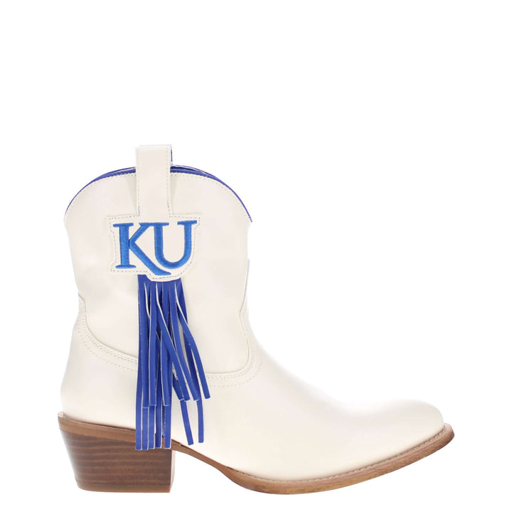 Women's University of Kansas Bone Fringe Bootie Lucy By V By Vaccari