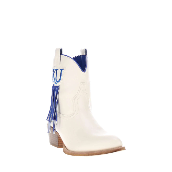 Women's University of Kansas Bone Fringe Bootie Lucy By V By Vaccari