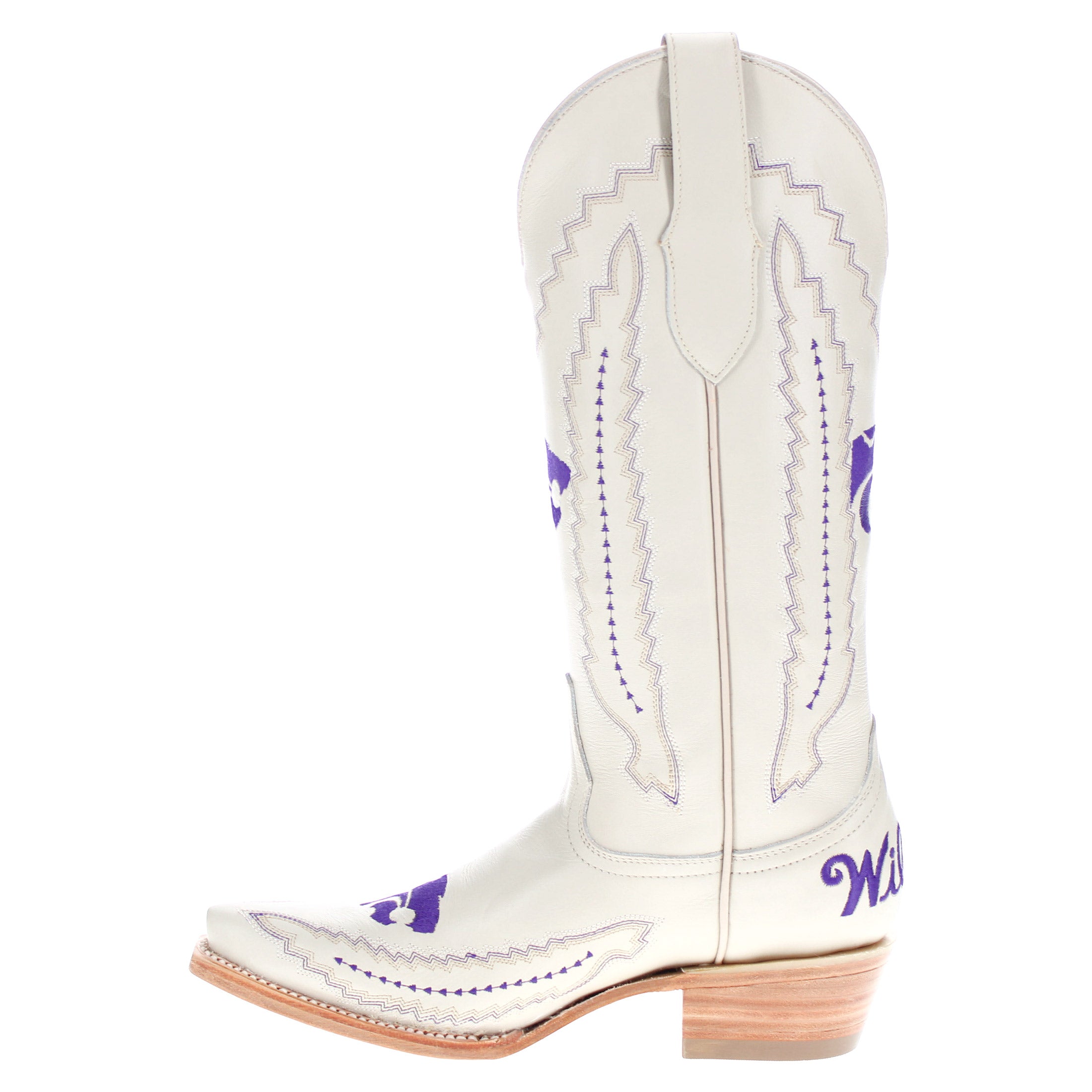 Women's Kansas State University Wildcats Bone Snip Toe Cowgirl Boots Naomi by Vaccari