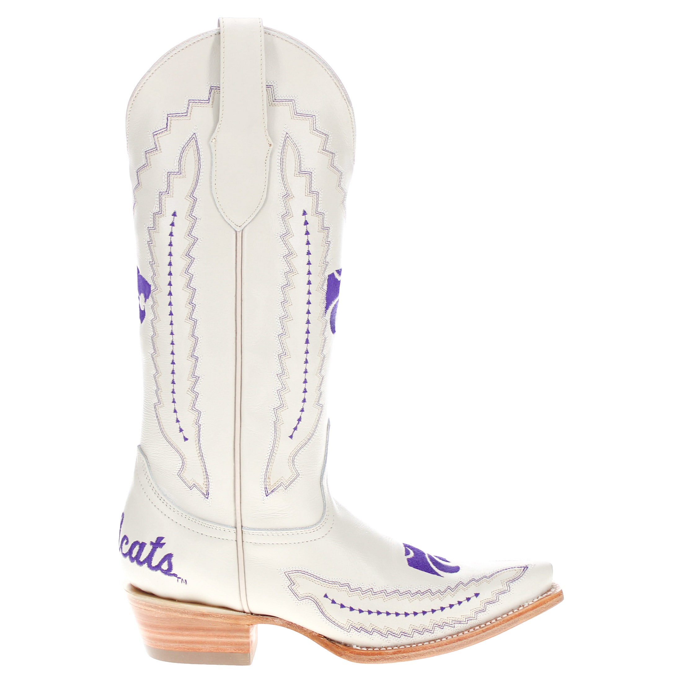 Women's Kansas State University Wildcats Bone Snip Toe Cowgirl Boots Naomi by Vaccari