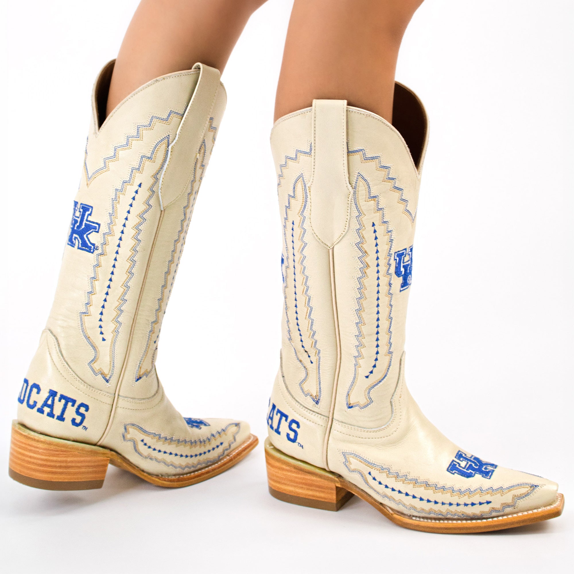 Women's University of Kentucky Bone Cowgirl Boots | Vaccari
