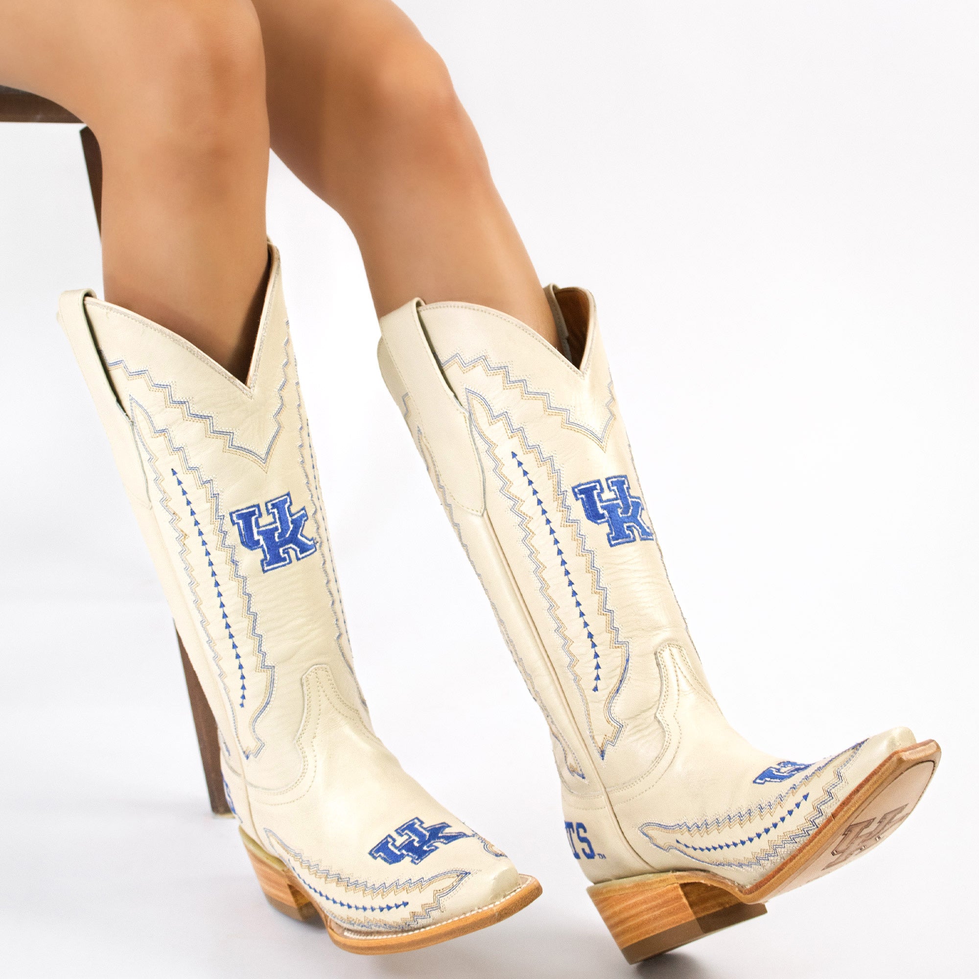 Women's University of Kentucky Bone Snip Toe Cowgirl Boots Naomi by Vaccari
